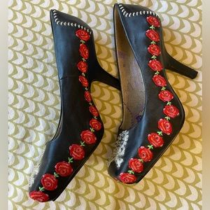 Unique, detailed heels by Irregular Choice, size 8